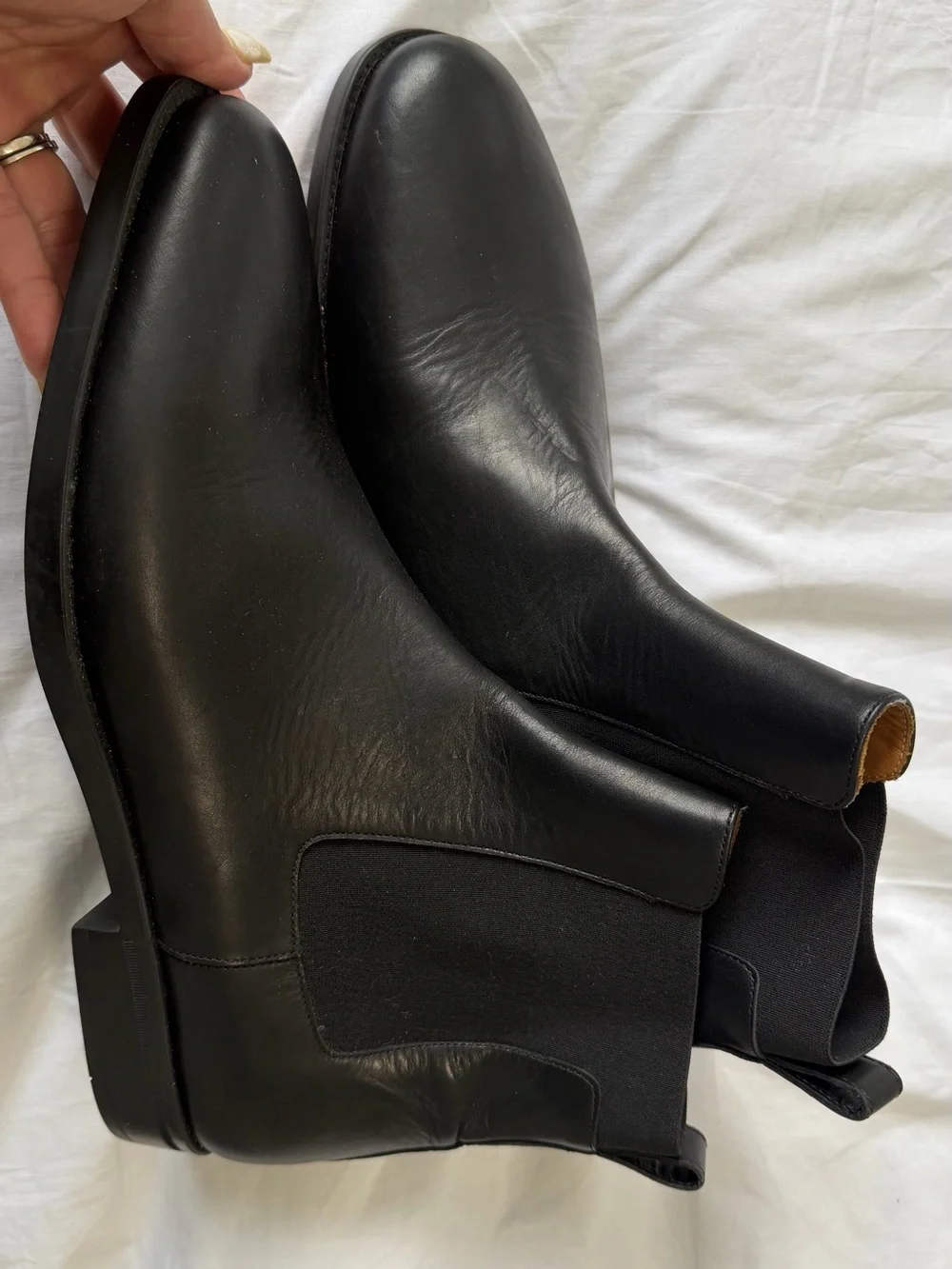 Bruno Magli Black Leather Chukka Chelsea Boots